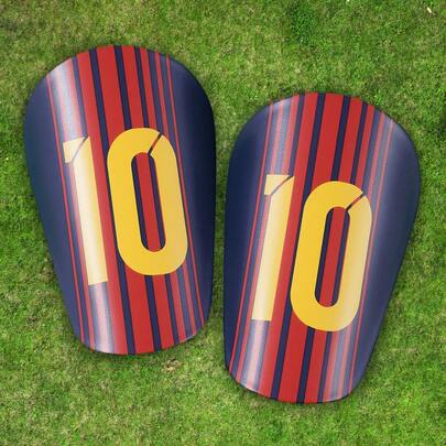1 Pair Size 10 Football Shin Guards, Comfortable Fit, Unique Size Design Suitable For Football Or Other Sports
