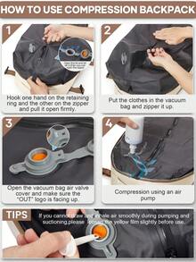 Floless 可折叠旅行笔记本电脑背包，符合航空公司规定，男女通用旅行包，可压缩旅行背包，14英寸笔记本电脑商务背包，防水大容量包 - 灰色 - 查看 13