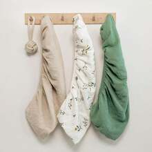 3 Packs Stretchy Baby Bassinet Sheets Soft Breathable Fitted Bassinet Mattress Sheet Universal Fit For Baby Bassinets Moses Basket Oval Rectangle Pad Mattress 32"X16" - Multicolor - View 9