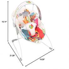 Portable Baby Bouncer For Infant,Modern Baby Bouncer Seat,Infant Bouncers With Music For Babies 0-6 Months Up To 20 Lbs - Critter Party - View 2