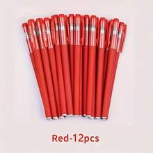 Bộ 12/24 bút bi gel 0.5mm, bút bi mực cao cấp GP380, viết trơn tru và liên tục, thích hợp cho học sinh, văn phòng phẩm, đồ dùng học tập, mùa tựu trường. - Màu xanh dương, 12 cái - Xem 13