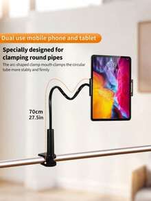1pc An Adjustable Long Gooseneck Phone Stand - Carbon Steel Lazy Stand, With A 360° Rotatable Clip, Suitable For Watching Videos On The Bed Or Table - No Battery Required Compatible With IPhone, Android Phone, Gift For Birthday, Family, Friends 360 Degree Rotating, Bed Lazy Stand, Phone Holder - Multicolor - View 15
