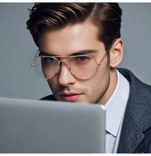 2 Lentes Fotocromáticos Par Computadora Anti Luz Azul Pf6169 - Negro - Ver 3