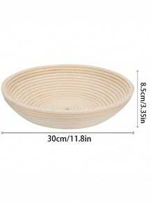 1个现代椭圆/圆形藤编面包发酵篮，带内衬，适用于酸面包烘焙，多功能厨房工具，食品级，多种尺寸可选，适合圣诞节、复活节、感恩节和父亲节。 - 白色 - 查看 18