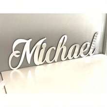 Large Gold Mirror Letter Acrylic Name Plate, Personalized Wall Decor Plaque, Custom Wedding And Party Sign, Home Decoration Gift - Multicolor - View 4