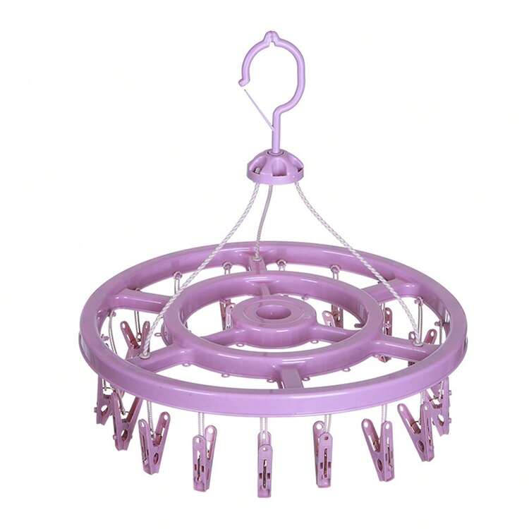 Sock Dryer With 18 Pegs, Rotating Drying Rack With Windproof Hooks Rack Socks - 彩色 - 查看 8