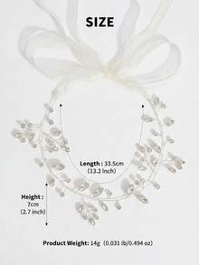 Băng đô đính pha lê kèm ruy băng, phụ kiện đội đầu cô dâu màu bạc thanh lịch, phù hợp cho đám cưới, dạ hội và chụp ảnh. - Bạc - Xem 10