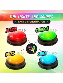 Game Buzzer, Quick Response Desktop Game Buzzer, Classroom Children's Quick Response Game, Quiz, Party - Multicolor - View 6
