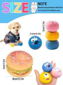 Funny Expression Stress Ball + Realistic Hamburger Squeeze Toy | Talking Pet Decompression Gadget - Multicolor - View 3