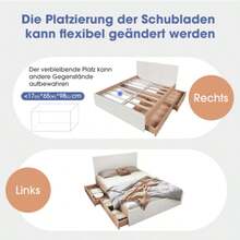 Freestanding Bathroom Vanity Unit 76 X 46 X 83.5 Cm With Integrated Sink, Vanity Unit, Fully Lacquered Finish, Door Shelf, Three Soft-Close Drawers, Integrated Ceramic Sink - White +140*200 - View 4