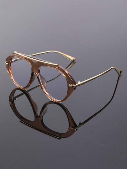 新款经典简约百搭大框个性化艺术装饰眼镜，男女皆宜，休闲、假日、派对、街头风格皆可佩戴，高端艺术装饰眼镜