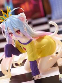 1个动漫角色性感美少女手办，可摆放在卧室、客厅、电脑桌等处，动漫周边商品，女仆装猫耳袖套，白色皇冠，收藏级手办 - 彩色 - 查看 3