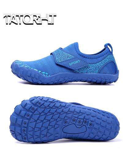 TATORHT 1 Pair Kids' Hollow Breathable Lightweight Mesh Low-Top Flat Sports Shoes, Suitable For Beach, Swimming Pool