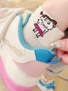 CRAYON SHINCHAN 5 Pairs Women's Crayon Shin-Chan Cartoon Pattern Soft & Comfortable Ankle Socks - Multicolor - View 3