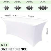 1 pieza Mantel rectangular de poliéster, material de tela elástica, ajuste apretado y resistente a las arrugas, lavable a mano y a máquina, adecuado para boda, cumpleaños, feria comercial y decoración de eventos, mantel de banquete de unicolor - Multicolor - Ver 22