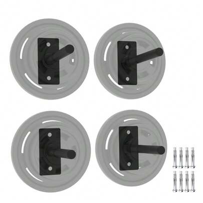  Huisuilinss Weight Plate Holder,Wall Mounted Weight Rack Storage,Weight Plate Rack For All Size Bumper Plates,Max Weight Capacity 300 Lb,For Home Gym Organizer