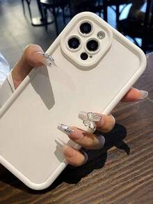 Minimalist Thick Anti-Drop White Phone Case, Compatible With IPhone 17 Pro Max/17 Pro/17 Air/17/16 Pro Max/16/16 Pro/16 Plus/16E/15/15 Plus/15 Pro/15 Pro Max/11/12/13/14 Pro Max/XS/XR/11 Pro/11 Pro Max/12 Pro/12 Pro Max/13 Pro/13 Pro Max/7 Plus/14 Pro/14 Pro Max/14 Plus/7 Plus/8 Plus/8/SE2/13 Mini/12 Mini - White - View 3