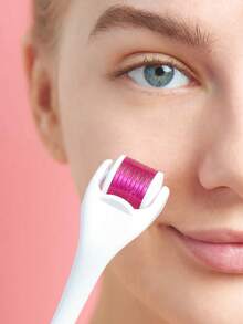 0.25毫米手动美容滚轮，540钛合金针美容滚轮，适用于头发、胡须、面部、身体、头皮，男女通用微针美容滚轮 - 彩色 - 查看 4