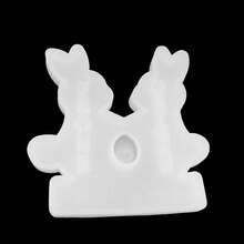 二合一心形和德国复活节兔子模具，水泥、石膏、硅胶材质，适用于DIY蜡烛、树脂工艺品制作 - A - 查看 5