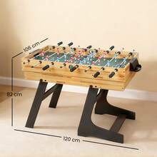 SPORTNOW Mesa Multijuegos Plegable 13 en 1, Mesa de Juego con Futbolines para Niños, Billar, Ping-pong, Hockey, Ajedrez, Damas, Backgammon y Accesorios, Diversión Familiar para Adultos y Niños - Multicolor - Ver 4