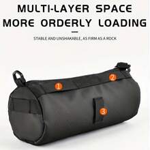 1pc Keep Your Ride Essentials Secure And Accessible With Our Multi-Functional Bike Handlebar Bag, Built To Withstand The Toughest Cycling Conditions. This Bag Protects Your Phone, Wallet, Tools, And Snacks From Rain, Mud, And Splashes. - Multicolor - View 7