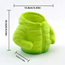 1pc Creative Down Jacket-Style Plastic Pen Holder, 3D Printed, Desk Decoration Item, Creative Pen Holder, Suitable For Storing Pens On A Desk,Makeup Brushes.Desktop Organizer, Pens Not Included. A Gift For Friends And Classmates. - Multicolored - View 5
