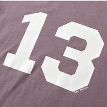 Women's Asymmetric Collar Numeric Print Knit Fabric T-Shirt, Suitable For Casual, Home, And Street Wear - Mauve Purple - View 3