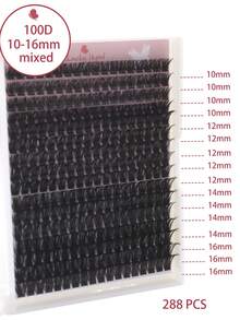 320PCS/288PCS/280PCS/266PCS 60D/80D/100D Faux Mink Eyelashes Cluster Lashes 0.07mm D Curling 10-16mm Mix Natural Eyelashes Extension 3D Russian Strip Volume Individual Eyelash Cluster Makeup Tools(60D 80D Lash Individual Cluster) - Black - View 8