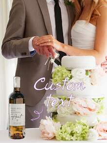 Customized Pregnancy Announcement Wine Or Champagne Label Gift, Creative Customized Wine Bottle Sticker Gift, Customized Anniversary Gift, New Year Gift, Couple Anniversary Gift, Personalized Grandparent Champagne Sticker - Multicolor - View 10