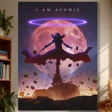 Framed  I Am Atomic Poster The Eminence In Shadow Canvas Painting Picture For Home Wall Decor - Đóng khung - Xem 1