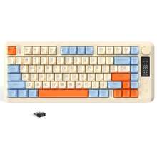 ATTACK SHARK ZIYOU LANG M75 无线游戏键盘，带智能显示屏和旋钮，蓝牙/2.4GHz 双模，PBT 渐变键帽，彩虹背光，82 键 TKL 薄膜键盘，机械手感，适用于游戏/办公 - 黑色 - 彩色 - 查看 12
