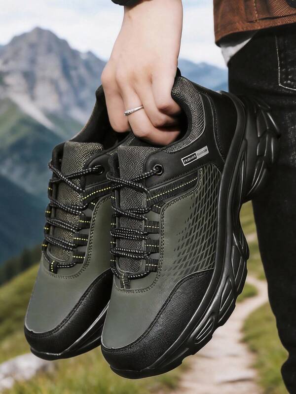 Men's Outdoor Hiking Sports Shoes, Comfortable Casual Elevator Shoes