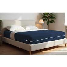 Double Gel Knit Mattress Cover With Zipper - 藏蓝色 - 查看 2