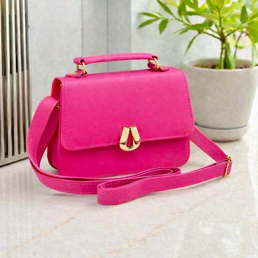 New Collection Women's Mini Crossbody And Hand Bag - Hot Pink - View 1