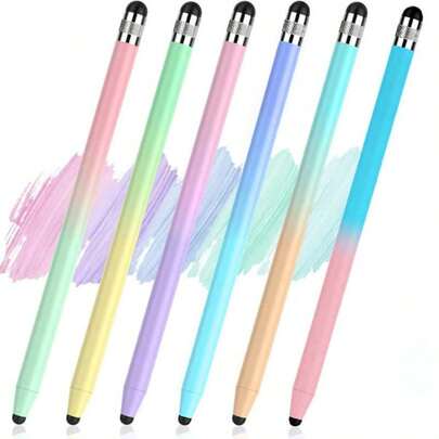 1pc Rubber Tip Stylus Pen, 2-In-1 Capacitive Touch Pen, High Precision & Sensitivity Universal Stylus For Smartphones, Tablets, Laptops