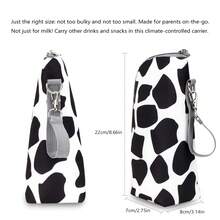 1pc Baby Bottle Insulation Bag, Suitable For Outdoor Travel And Daily Use - Black and White - View 5