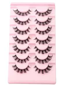 7 Pairs Of New DD Curled Russian Curled Fake Eyelashes With Large Curvature Curled Fake Eyelashes In Europe And America With Dense Fake Eyelashes - Fluffy Lashes - View 8