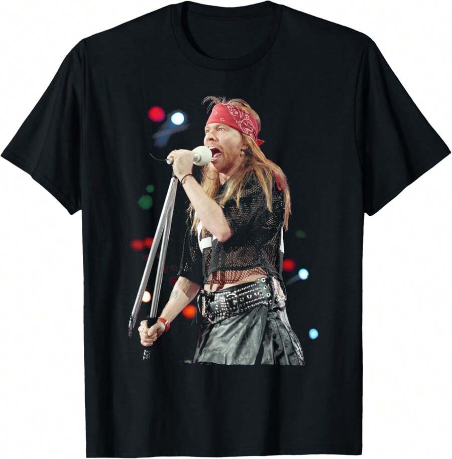 Axl Rose At Freddiea Mercury Tribute Concert Wembley 1992 T-Shirt - 黑色 - 查看 1