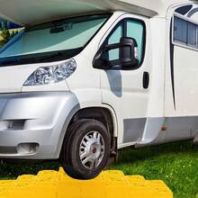 10个重型房车调平块，轮胎调平装置，露营车稳定垫，可堆叠千斤顶垫，防滑轮胎设备，轮胎升降块，房车稳定器，增强稳定性，防滑表面，轮胎平衡，适用于房车、轿车、皮卡、露营车、拖车、卡车，抗紫外线，适用于任何表面 - 10 包 - 查看 6