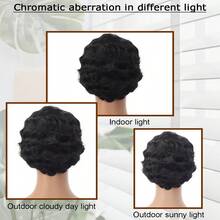 20 قطعة شعر باروكة موجة الأصبع، شعر اصطناعي مجعد للنساء لأزياء عقد 1920، حفلة هالوين، الاستخدام اليومي (أسود) - متعدد الألوان - مشاهدة 10