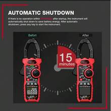 HT208 数字钳形表万用表高精度真电容NCV欧姆赫兹测试仪 - 紅色 - 查看 6