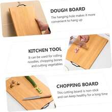 Home Use Smooth And Flat Organic Bamboo Cutting Board Natural Handle Cutting Board, Meat And Cheese Cutting Board - 11.81*17.32英寸 - 查看 4