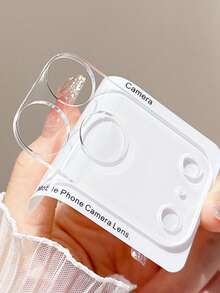 Cute Glitter 3D Pink Heart Love Diamond Pearl Transparent Glass Lens Protective Film Compatible With IPhone 17 Pro Max 17 Pro Series Stylish Girl Lens Protection Film Cover Accessories - Pink Heart Diamond - View 5