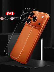 1pc 17 Pro/17 Pro Max Scratch-Resistant Transparent Film, Device Protective Back Film + High-Definition TPU Ultra-Thin Fiber Glass Base Film, Lens Hollow Base Protection 1pc Set - Clear - View 4