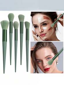 13-Piece Color Makeup Brush Set (With Portable Storage Box) - Ultra-Soft Nylon Bristles, Suitable For Foundation, Blush And Eyeshadow Application, Suitable For Facial And Eye Makeup - Complete Makeup Set For Women And Children, An Excellent Gift Choice - Multicolor - View 4