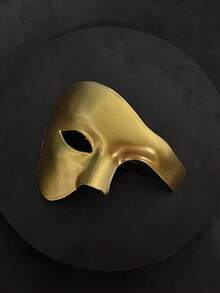 多色半脸面具 | 复古色调万圣节派对道具角色扮演表演面具（男士款） - 彩色 - 查看 6