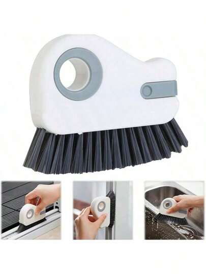 1 pieza Nuevo cepillo de limpieza universal de 2da generación mejorado, adecuado para limpiar ranuras de ventanas y rieles de puertas