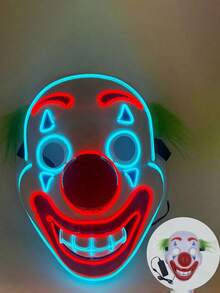 1pc Joker Smile LED Luminous Mask, Adult Costume Masquerade Party Cosplay Prop - Multicolor - View 5