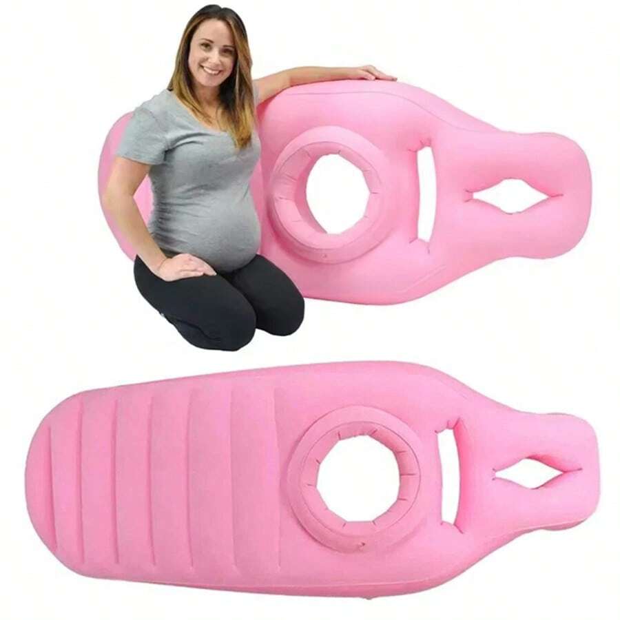 Inflatable Pillow Pregnancy Waterproof Maternity Bed Durable Foldable Mattress - Pink - View 1