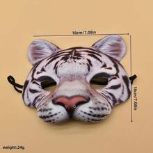 Animal Print Masks, Party Makeup Masquerade Photo Props, Animal Half Face Masks, Makeup Masquerade Carnival Party Cosplay Props, Half Face Animal Tiger, Lion Masks - Animal Masks - View 8